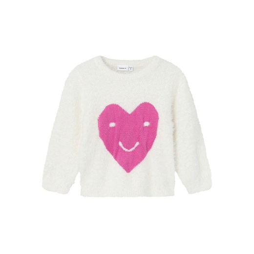 name it Sweter &quot;Nelise&quot; w kolorze biało-różowym ze sklepu Limango Polska w kategorii Swetry dziewczęce - zdjęcie 175450882