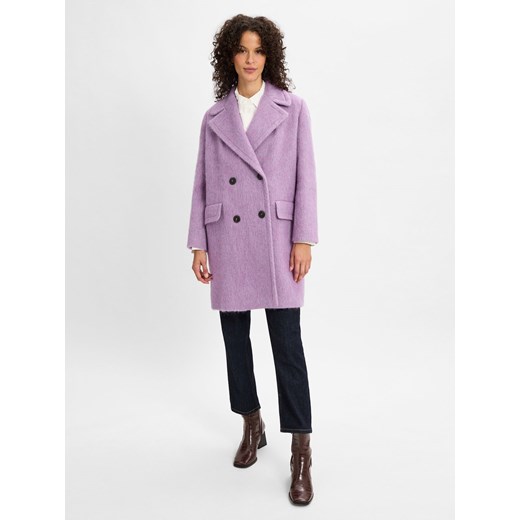 Weekend Max Mara Damski wełniany płaszcz - Hello Kobiety wełna ze strzyży bzowy jednolity ze sklepu vangraaf w kategorii Płaszcze damskie - zdjęcie 175451414