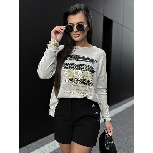 bluzka sides beżowa one size ze sklepu UBRA w kategorii Bluzki damskie - zdjęcie 175452292