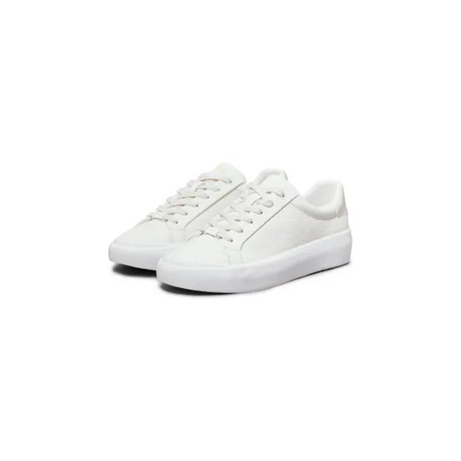 Buty sportowe damskie Calvin Klein sneakersy z tworzywa sztucznego na płaskiej podeszwie sznurowane