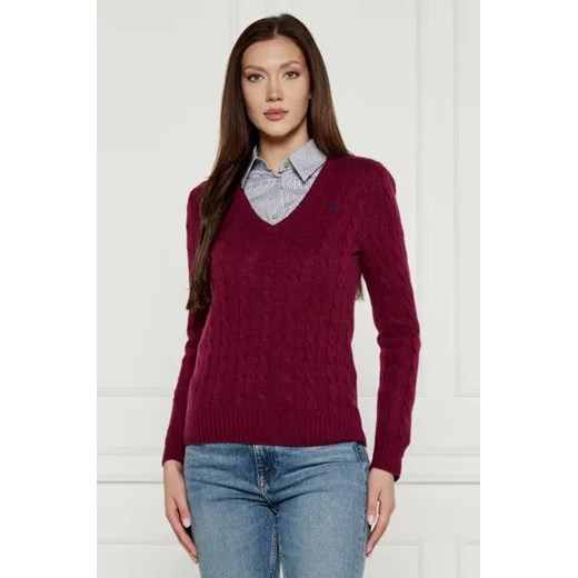 POLO RALPH LAUREN Wełniany sweter KIMBERLY | Regular Fit | z dodatkiem kaszmiru ze sklepu Gomez Fashion Store w kategorii Swetry damskie - zdjęcie 175456030