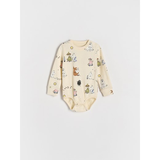 Reserved - Bawełniane body Muminki - złamana biel ze sklepu Reserved w kategorii Odzież dla niemowląt - zdjęcie 175458102