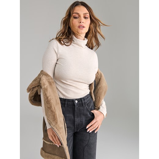 Sinsay - Melanżowy golf - kremowy Sinsay M Sinsay