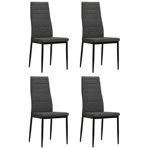 Komplet 4 ciemnoszarych minimalistycznych krzeseł M5-T50 ze sklepu Edinos.pl w kategorii Krzesła - zdjęcie 175459023