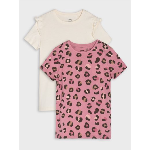 Sinsay - Koszulki 2 pack - różowy ze sklepu Sinsay w kategorii T-shirty chłopięce - zdjęcie 175462021