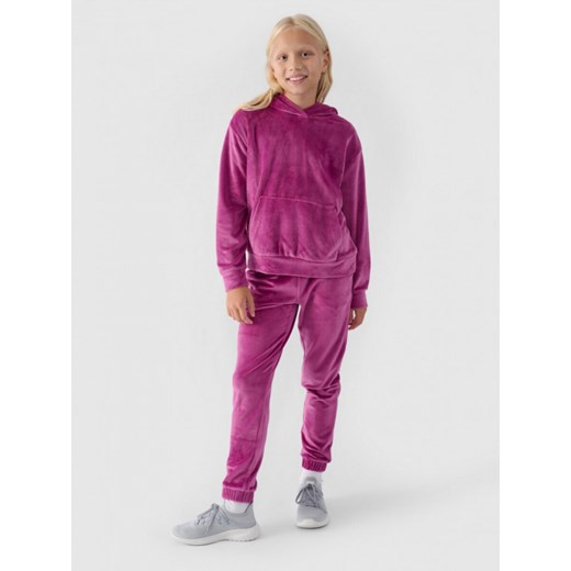 Dziewczęca bluza dresowa 4F 4FJWAW24TSWSF1216 - różowa 4f Junior 158 Sportstylestory.com