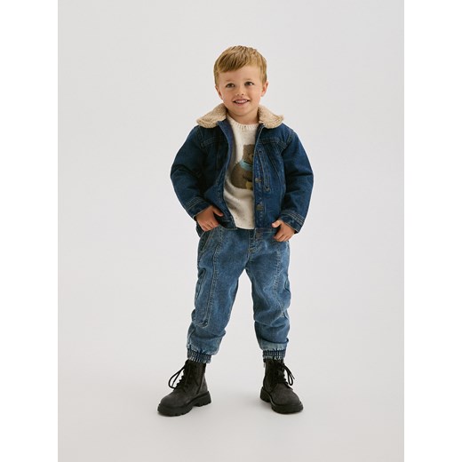 Reserved - Jeansy jogger - niebieski Reserved 80 (9-12 m.) Reserved