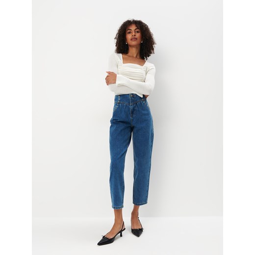 Mohito - Jeansy slouchy - niebieski Mohito 40 Mohito