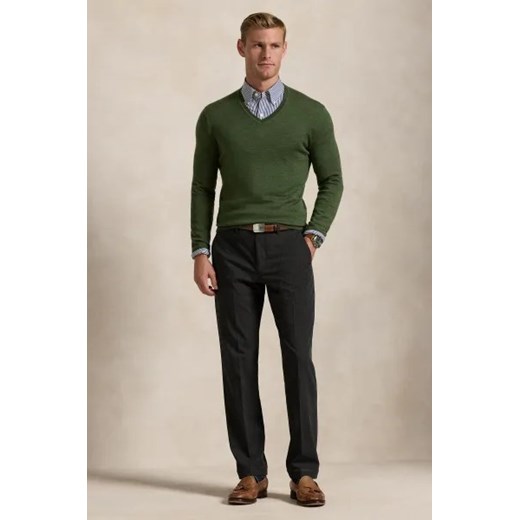 POLO RALPH LAUREN Wełniany sweter | Slim Fit Polo Ralph Lauren L Gomez Fashion Store