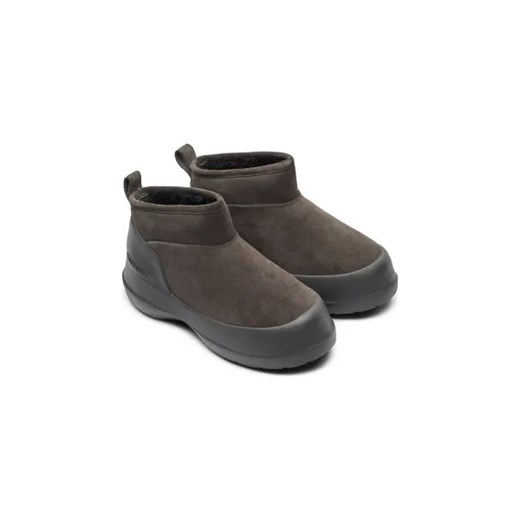 Śniegowce damskie Moon Boot brązowe z tworzywa sztucznego bez zapięcia casual