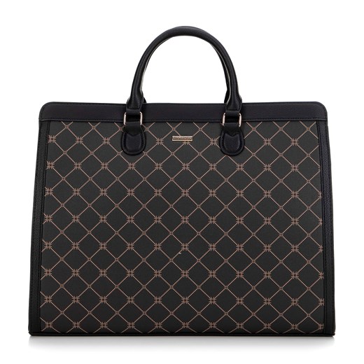 Damska shopperka z etui na laptopa czarna ze sklepu WITTCHEN w kategorii Torby Shopper bag - zdjęcie 175484812