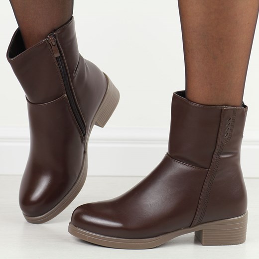 Brązowe wysokie botki damskie Filo Donna Z24-39 ze sklepu suzana.pl w kategorii Botki - zdjęcie 175485261