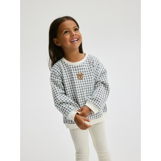 Reserved - Bluza z haftem - złamana biel Reserved 98 (2-3 lata) Reserved