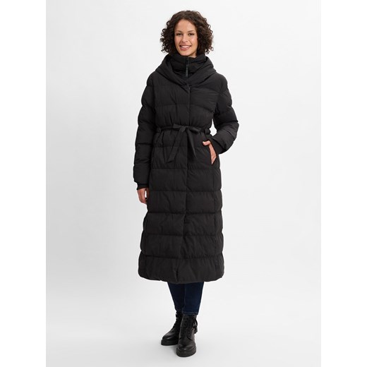 Ragwear Pikowany płaszcz damski Kobiety Sztuczne włókno czarny jednolity ze sklepu vangraaf w kategorii Płaszcze damskie - zdjęcie 175494651