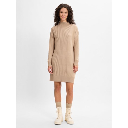 Ragwear Sukienka damska - Rivena Kobiety Prążki brązowy jednolity ze sklepu vangraaf w kategorii Sukienki - zdjęcie 175494653