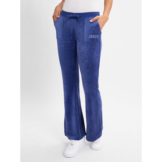 Juicy by Juicy Couture Spodnie - Heritage Crown Caisa Kobiety niebieski jednolity ze sklepu vangraaf w kategorii Spodnie damskie - zdjęcie 175494662