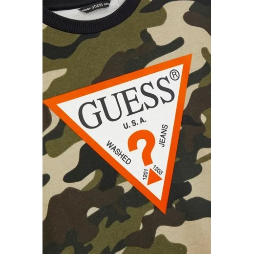 Bluza chłopięca Guess zielona bawełniana