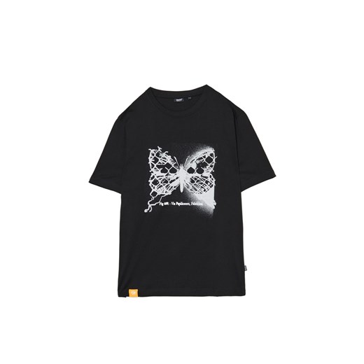 Cropp - Czarna koszulka z motylem - czarny ze sklepu Cropp w kategorii T-shirty męskie - zdjęcie 175496910