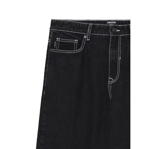 Cropp - Czarne jeansy baggy - czarny Cropp 28/32 Cropp