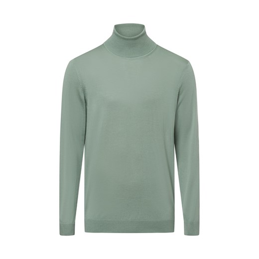 BOSS Sweter męski Mężczyźni wełna ze strzyży trzcinowy jednolity ze sklepu vangraaf w kategorii Swetry męskie - zdjęcie 175496954