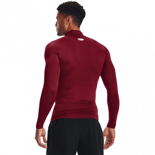 Męski longsleeve treningowy termoaktywny Under Armour UA CG Armour Comp Mock - czerwony ze sklepu Sportstylestory.com w kategorii T-shirty męskie - zdjęcie 175499924