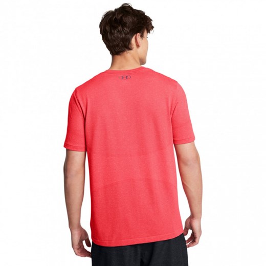Męska koszulka treningowa Under Armour UA Rush Seamless Legacy SS - czerwona ze sklepu Sportstylestory.com w kategorii T-shirty męskie - zdjęcie 175499950