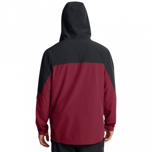 Męska kurtka treningowa Under Armour Vanish Woven Utility Jacket - bordowa ze sklepu Sportstylestory.com w kategorii Kurtki męskie - zdjęcie 175500004