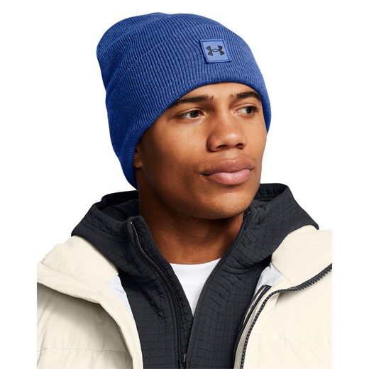 Męska czapka zimowa Under Armour UA Halftime Cuff - niebieska ze sklepu Sportstylestory.com w kategorii Czapki zimowe męskie - zdjęcie 175500122