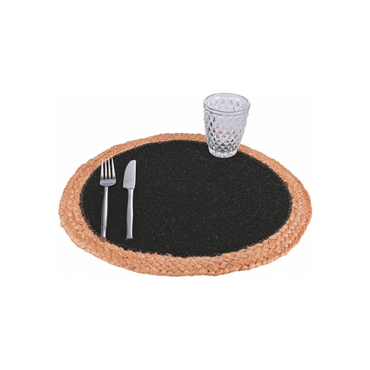Villa d´Este Podkładka stołowa w kolorze czarnym - Ø 38 cm Villa D´este onesize Limango Polska okazyjna cena