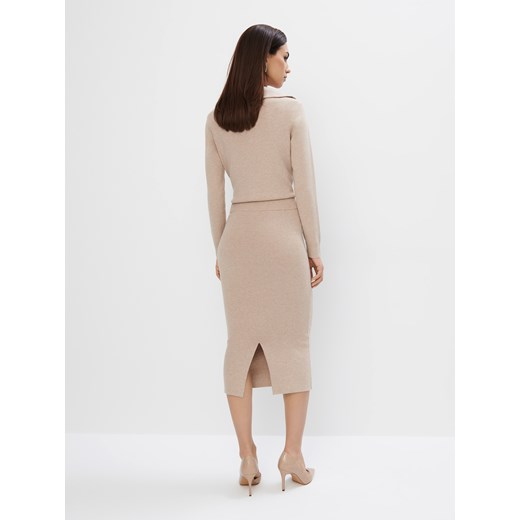 Mohito - Beżowa spódnica midi - beżowy Mohito L Mohito