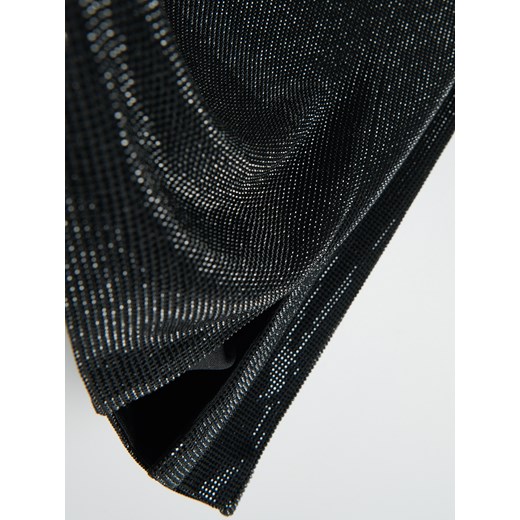 Reserved - Połyskująca spódnica mini - czarny Reserved L Reserved