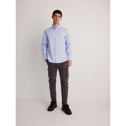 Reserved - Koszula regular fit z bawełny - jasnoniebieski Reserved XXL Reserved
