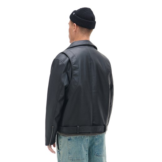 Cropp - Kurtka ramoneska ze skóry ekologicznej - czarny Cropp L Cropp