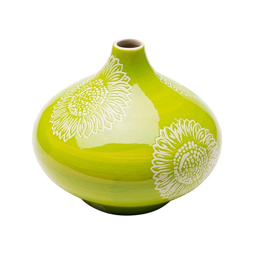 Kare Wazon &quot;Big Bloom&quot; w kolorze zielonym - wys. 21 x Ø 25 cm ze sklepu Limango Polska w kategorii Wazony - zdjęcie 175511674