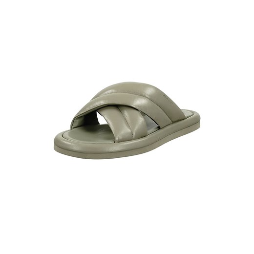 GANT Footwear Skórzane klapki &quot;Clareha&quot; w kolorze khaki ze sklepu Limango Polska w kategorii Klapki damskie - zdjęcie 175512100
