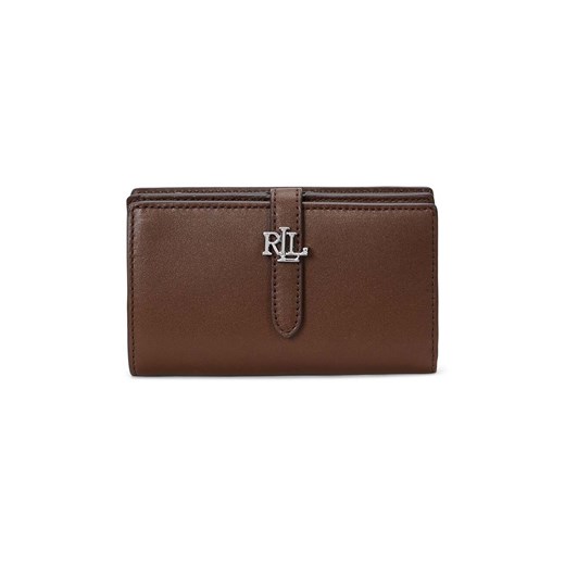 Lauren Ralph Lauren portfel skórzany damski kolor brązowy 432915358 ze sklepu ANSWEAR.com w kategorii Portfele damskie - zdjęcie 175513351