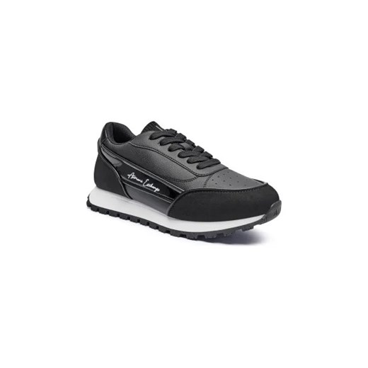 Buty sportowe damskie Armani Exchange sneakersy płaskie wiązane z tworzywa sztucznego