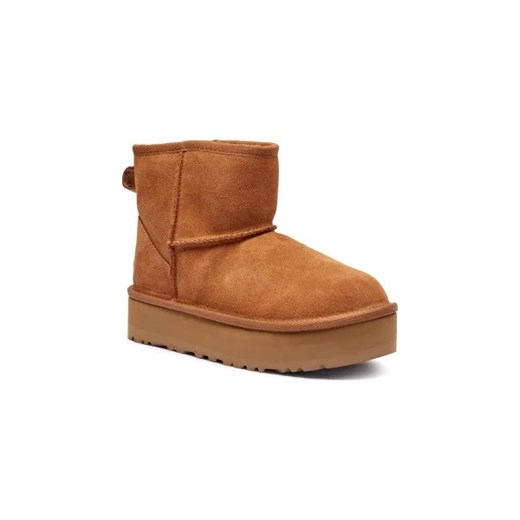 UGG Skórzane śniegowce CLASSIC MINI PLATFORM | z dodatkiem wełny ze sklepu Gomez Fashion Store w kategorii Buty zimowe dziecięce - zdjęcie 175513591