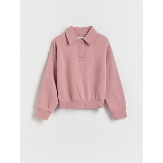 Reserved - Bluza z kołnierzem - brudny róż ze sklepu Reserved w kategorii Bluzy dziewczęce - zdjęcie 175515864