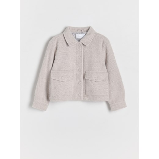 Reserved - Kurtka typu shacket - jasnoszary ze sklepu Reserved w kategorii Kurtki dziewczęce - zdjęcie 175516244