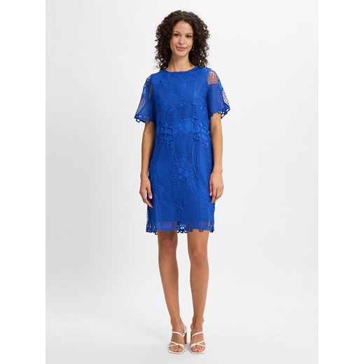 Taifun Damska sukienka na co dzień Kobiety niebieski jednolity ze sklepu vangraaf w kategorii Sukienki - zdjęcie 175516481