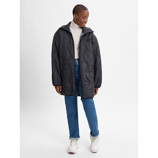 adidas Originals Damska kurtka pikowana Kobiety Sztuczne włókno czarny jednolity ze sklepu vangraaf w kategorii Kurtki damskie - zdjęcie 175516500
