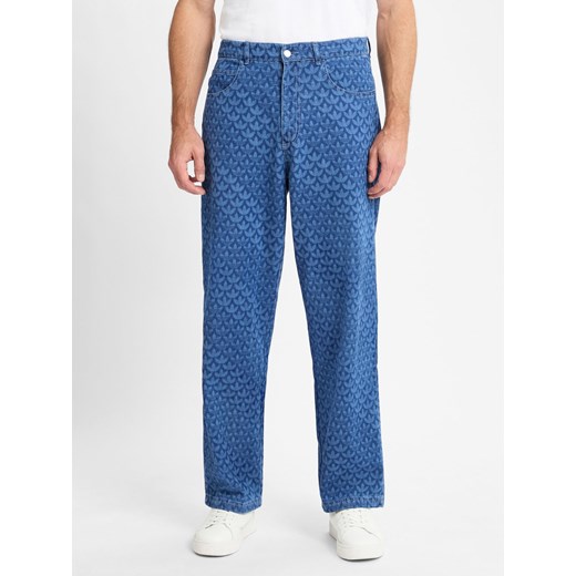 adidas Originals Dżinsy Mężczyźni Bawełna jasnoniebieski wzorzysty ze sklepu vangraaf w kategorii Spodnie męskie - zdjęcie 175516502