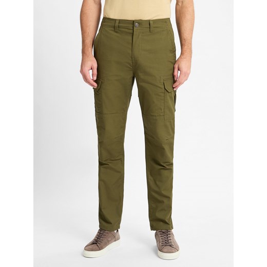 Dickies Męskie spodnie cargo Mężczyźni Bawełna khaki jednolity ze sklepu vangraaf w kategorii Spodnie męskie - zdjęcie 175516571