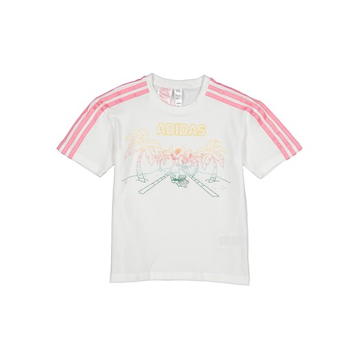 adidas Koszulka w kolorze biało-jasnoróżowym ze sklepu Limango Polska w kategorii Bluzki dziewczęce - zdjęcie 175518374