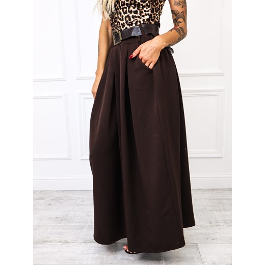 Spódnica Olika brązowa midi 