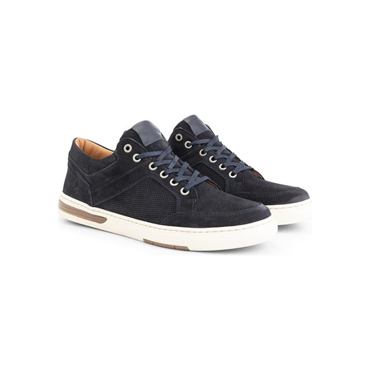 TRAVELIN&apos; Skórzane sneakersy &quot;Oakham&quot; w kolorze granatowym ze sklepu Limango Polska w kategorii Trampki męskie - zdjęcie 175521134