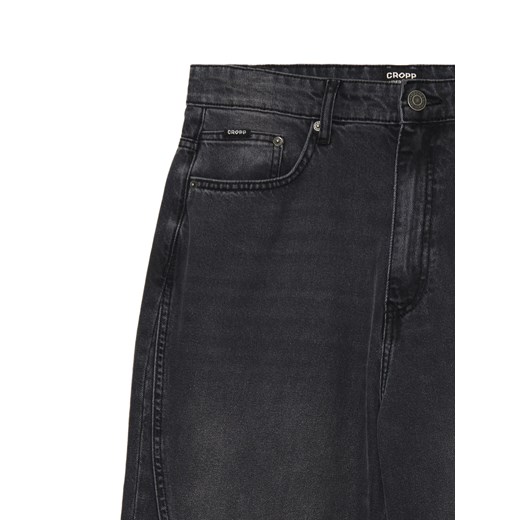 Cropp - Ciemnoszare jeansy baggy z efektem sprania - szary Cropp 30/34 Cropp