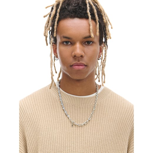 Cropp - Żakardowy beżowy sweter - beżowy Cropp XS Cropp