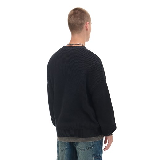 Cropp - Żakardowy czarny sweter - czarny Cropp L Cropp